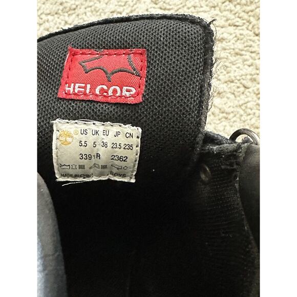 Timberland Helcor Boy's Black Canvas Outdoor Field Hiking Boots Size 5.5 - Picture 8 of 8